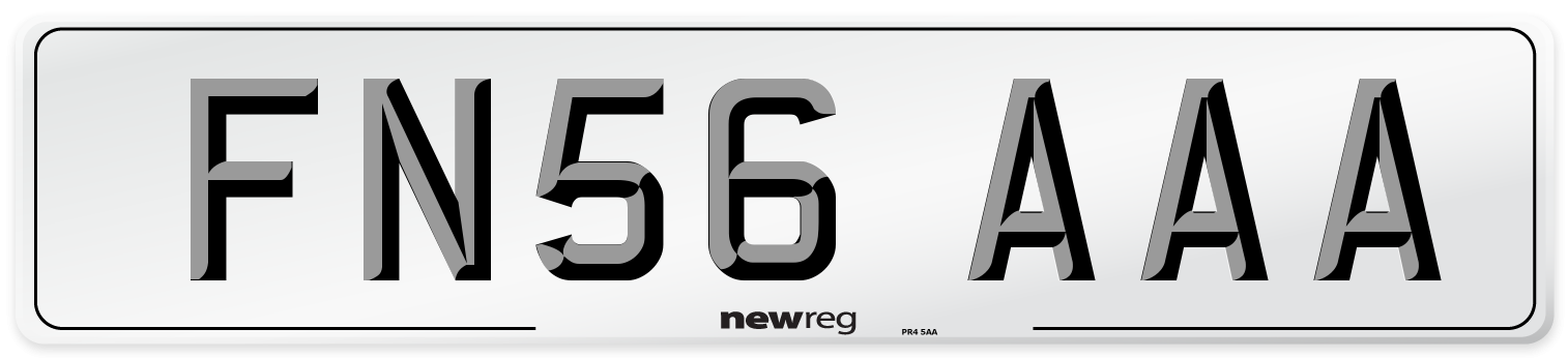 FN56 AAA Number Plate from New Reg